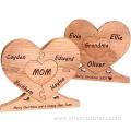Personalized Wooden Heart Puzzle with Name Engraving from 1 to 8